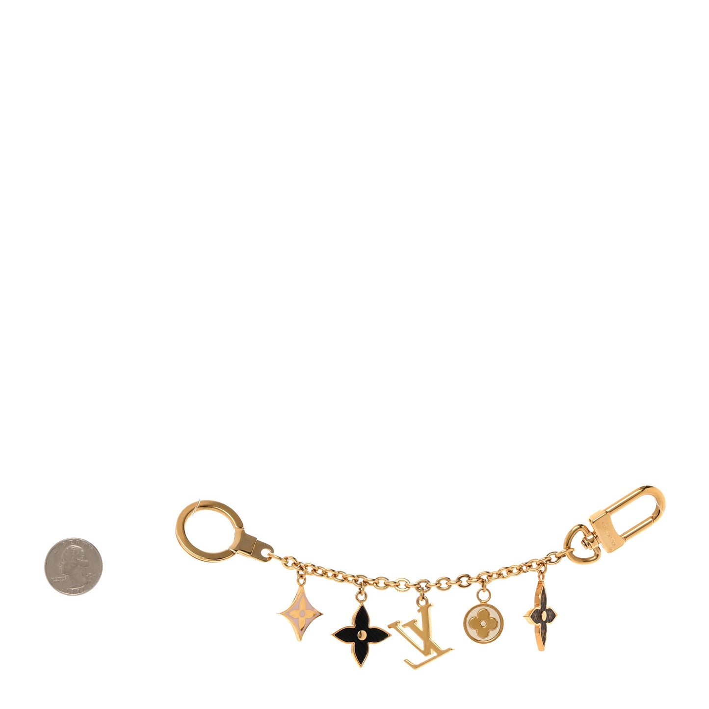 Monogram Spring Street Bag Charm Key Holder Gold