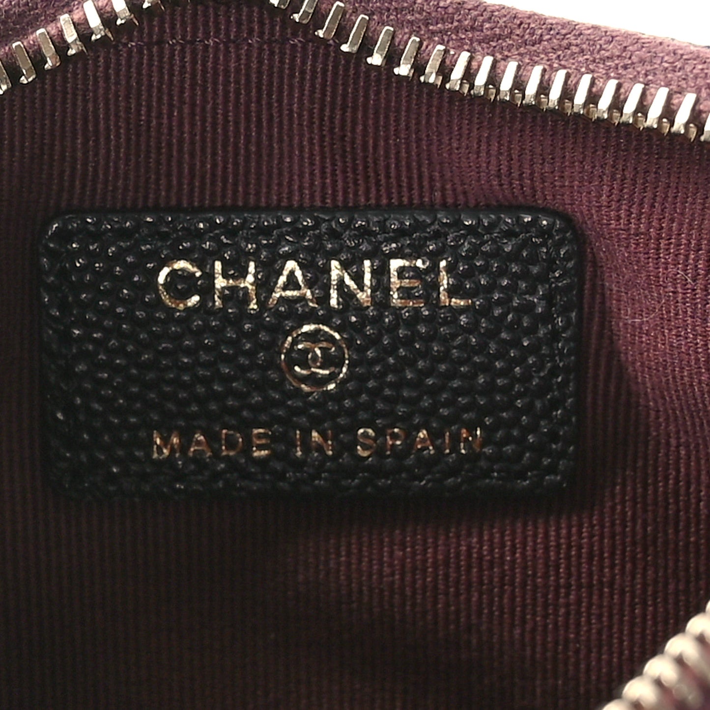 Caviar Quilted Small Cosmetic Case Black