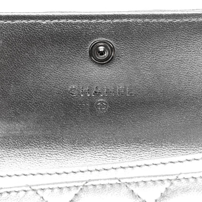 Chanel Metallic Lambskin Quilted Flap Card Holder Gold 6 of 11