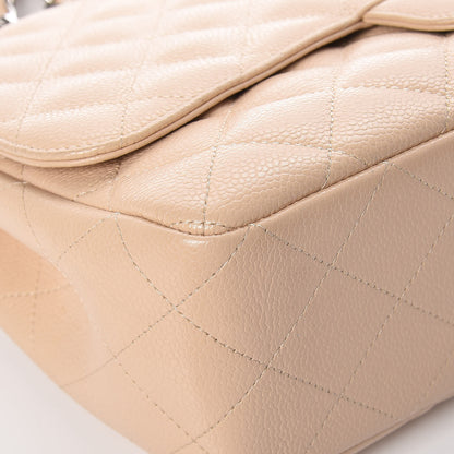 Chanel Caviar Quilted Jumbo Single Flap Beige Clair 12 of 14