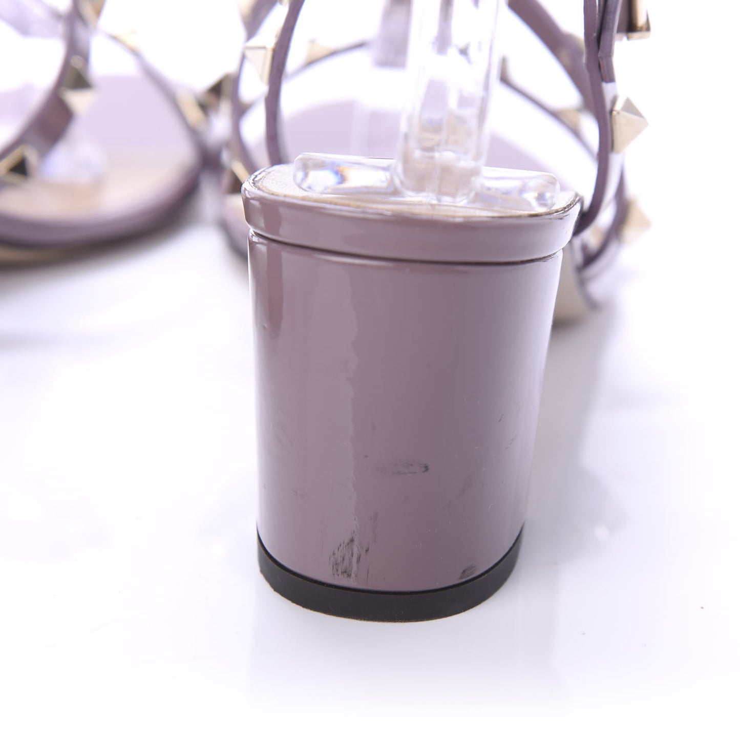 Patent Rockstud 60mm City Sandals 37.5 Dark Mauve
