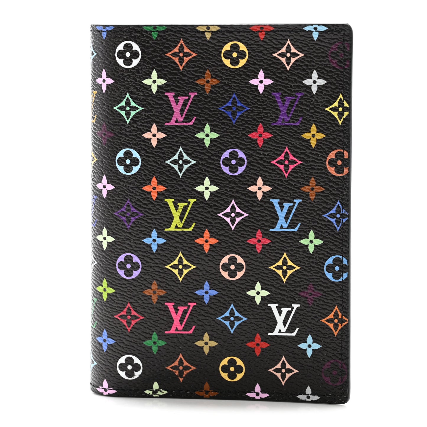 LV X TM Monogram Multicolor Passport Cover Black