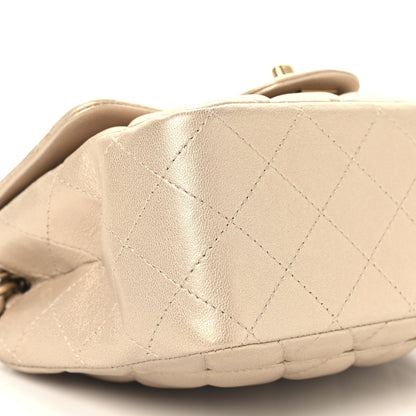 Chanel Metallic Lambskin Quilted Mini Square Flap Gold 9 of 10