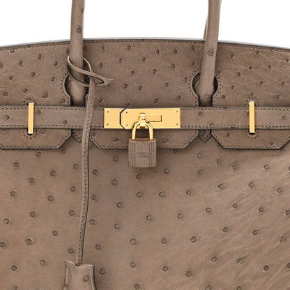 Hermes Ostrich Birkin 30 Gris Asphalte 7 of 10