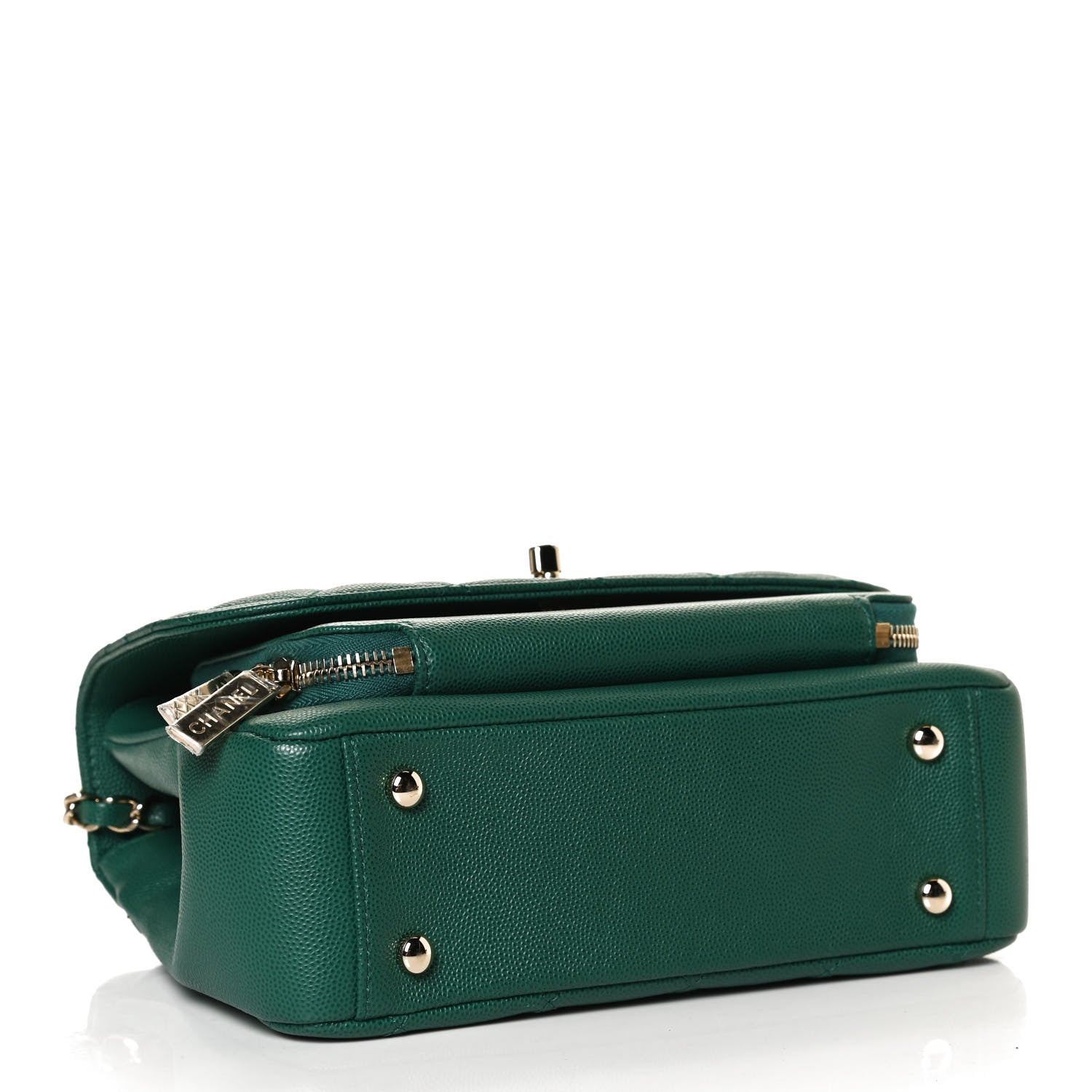 Chanel Caviar Quilted Medium Business Affinity Flap Green 4 of 13