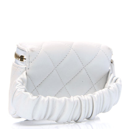 Chanel Iridescent Lambskin Quilted Arm Coin Purse Ivory 2 of 5