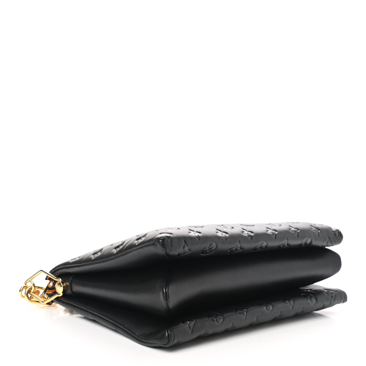 Louis Vuitton Lambskin Embossed Monogram Coussin MM Black 4 of 10