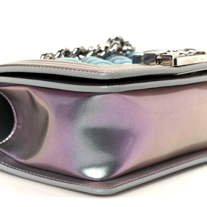 Chanel Iridescent Patent Calfskin PVC Quilted Small Boy Flap Light Purple 9 of 11