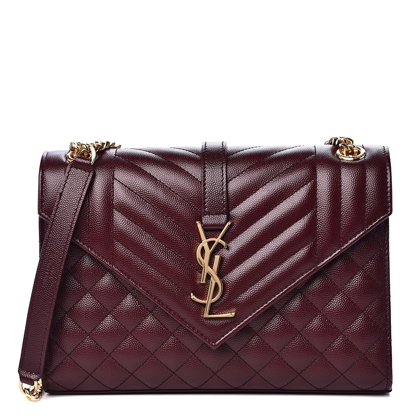 Grain De Poudre Textured Mixed Matelasse Medium Triquilt Monogram Satchel Rouge Legion