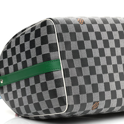 Louis Vuitton Damier Speedy Bandouliere 30 Black White 9 of 11