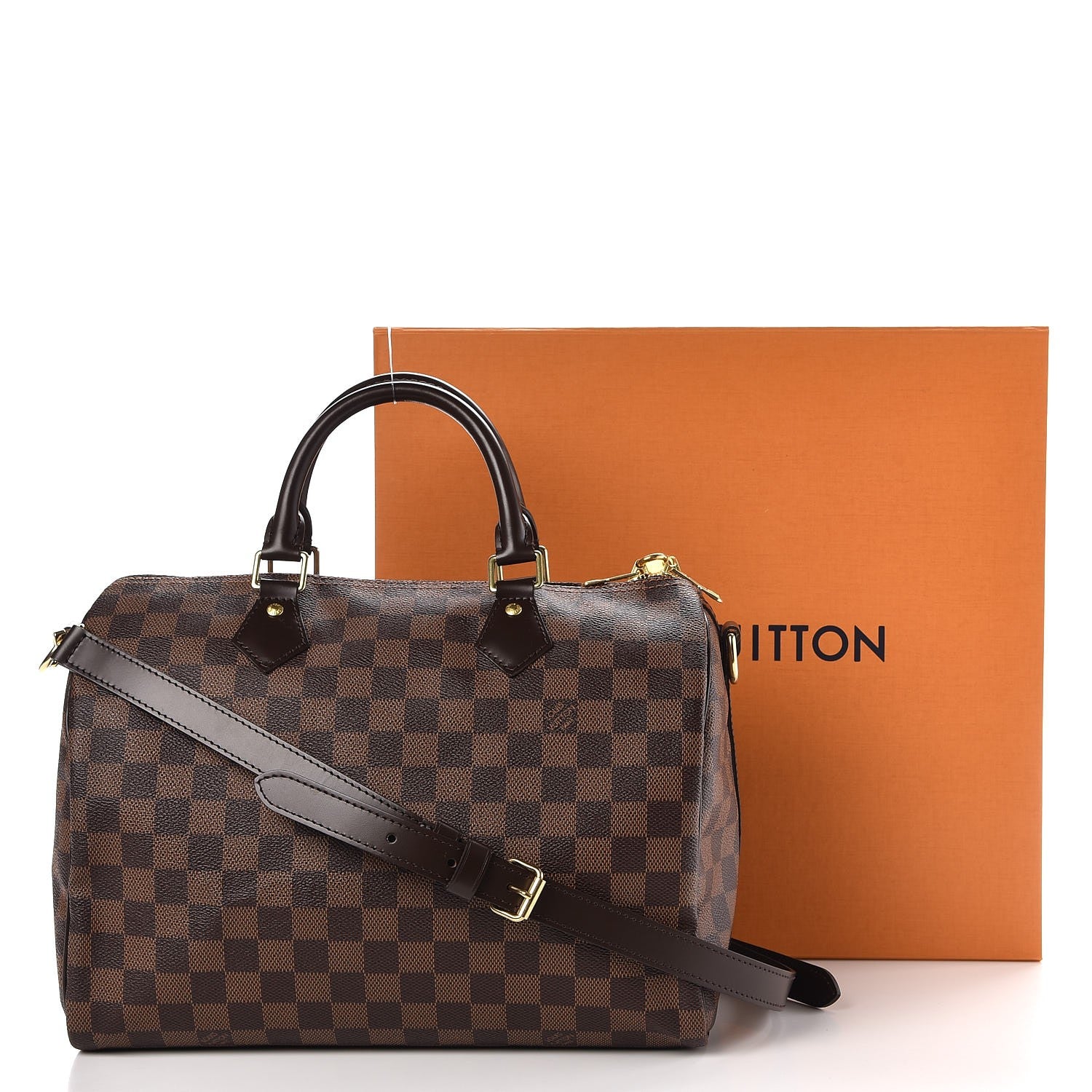 Louis Vuitton Damier Ebene Speedy Bandouliere 30 10 of 10