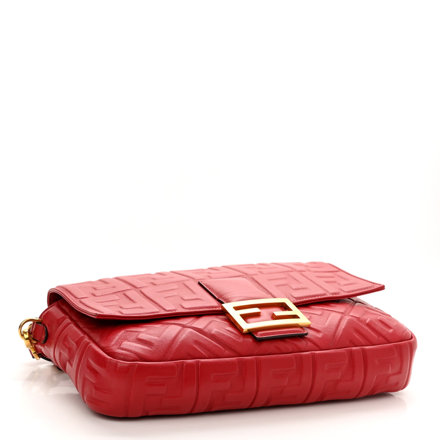 Nappa FF 1974 Embossed Large Baguette Fragola