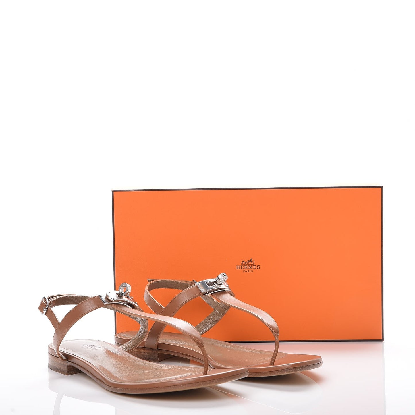 Calfskin Olivia Sandals 38 Palissandre