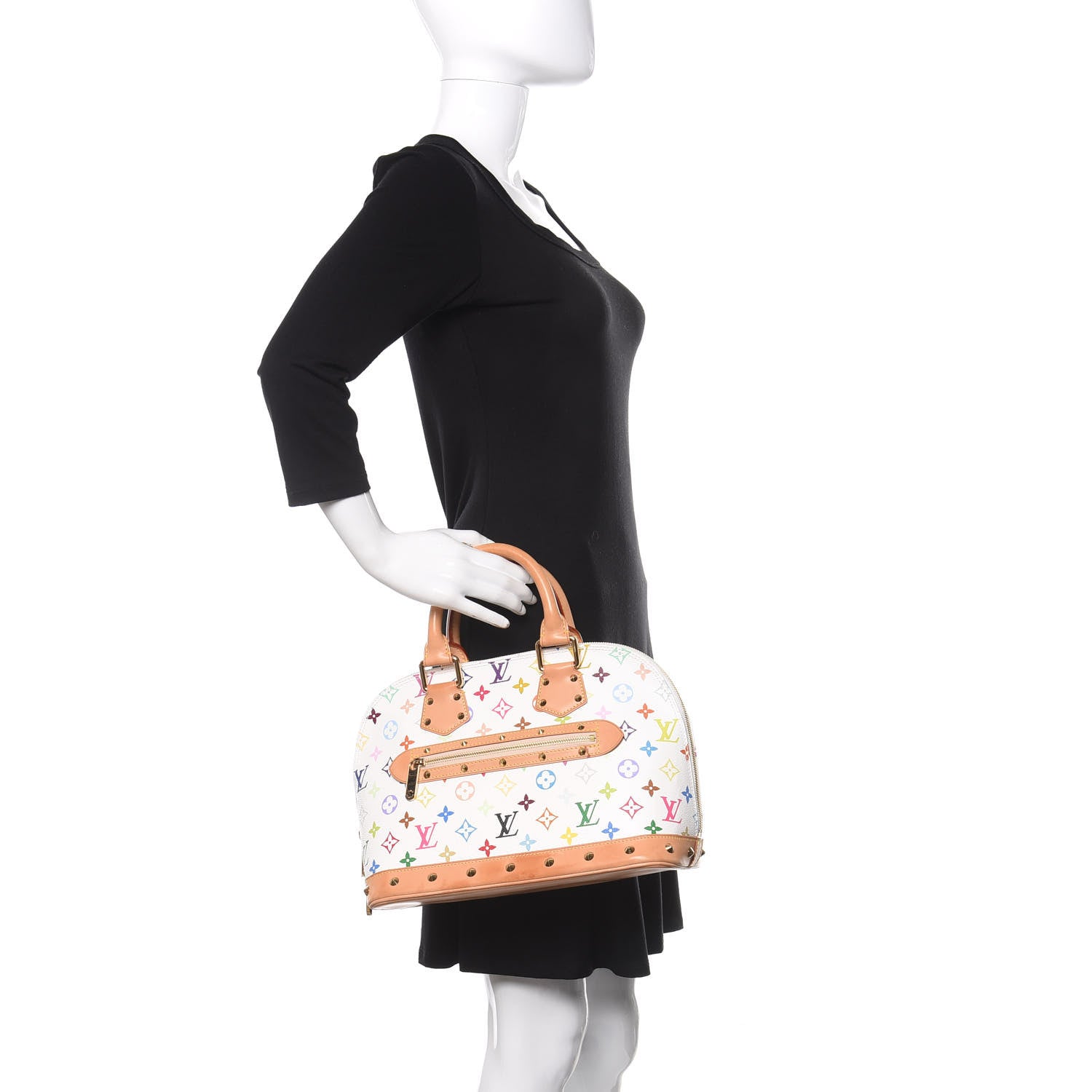 Louis Vuitton Monogram Multicolor Alma White 2 of 13