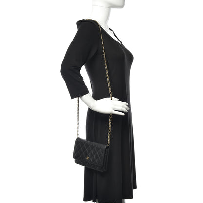 Chanel Caviar Quilted Wallet On Chain WOC Black 2 of 12