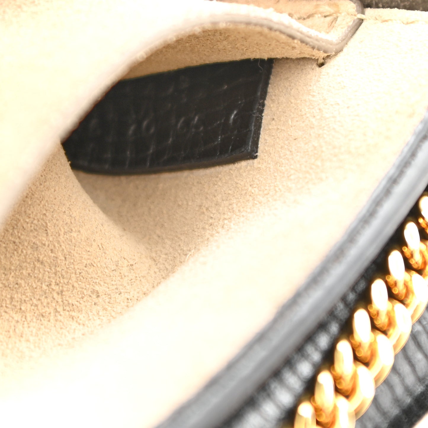 Grained Calfskin Lambskin Mini Bi-Color Drew Shoulder Bag Black Powder Beige