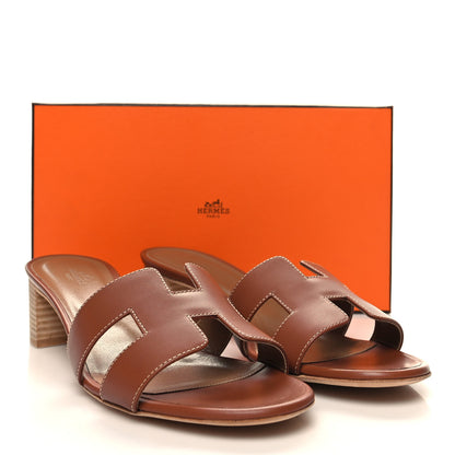 Hermes Calfskin Oasis Sandals 40.5 Gold 9 of 9