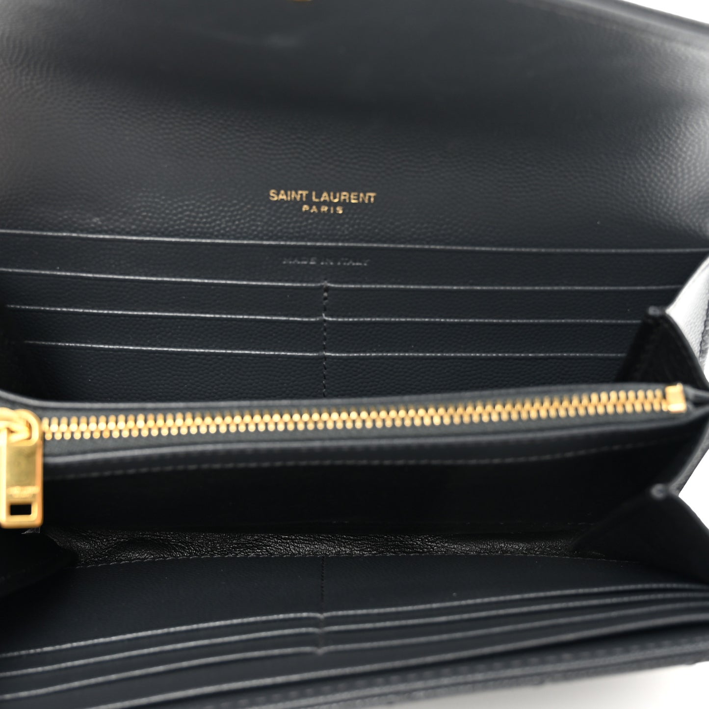 Grain De Poudre Matelasse Chevron Monogram Flap Wallet Dark Smog