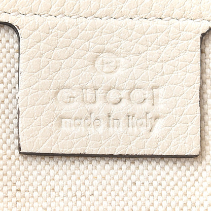 Gucci Grained Calfskin Logo Half Moon Hobo White 6 of 9