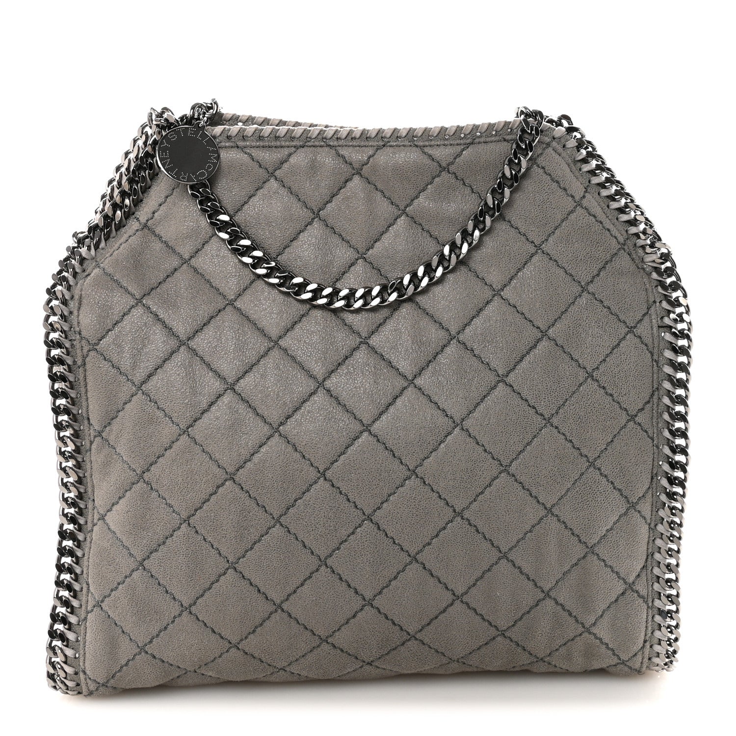 Stella McCartney Shaggy Deer Quilted Small Falabella Tote  Light Grey 1 of 9