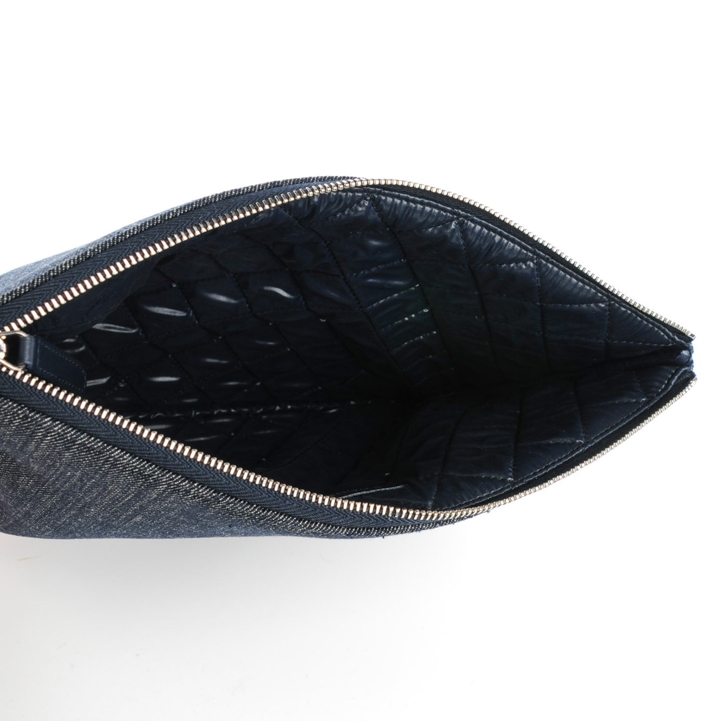 Denim Large Deauville Pouch Dark Blue