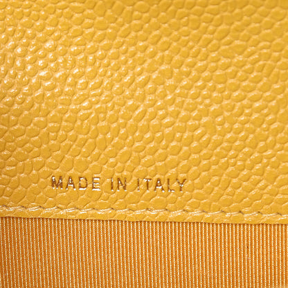 Chanel Caviar Quilted Flap Card Holder Yellow 7 of 9