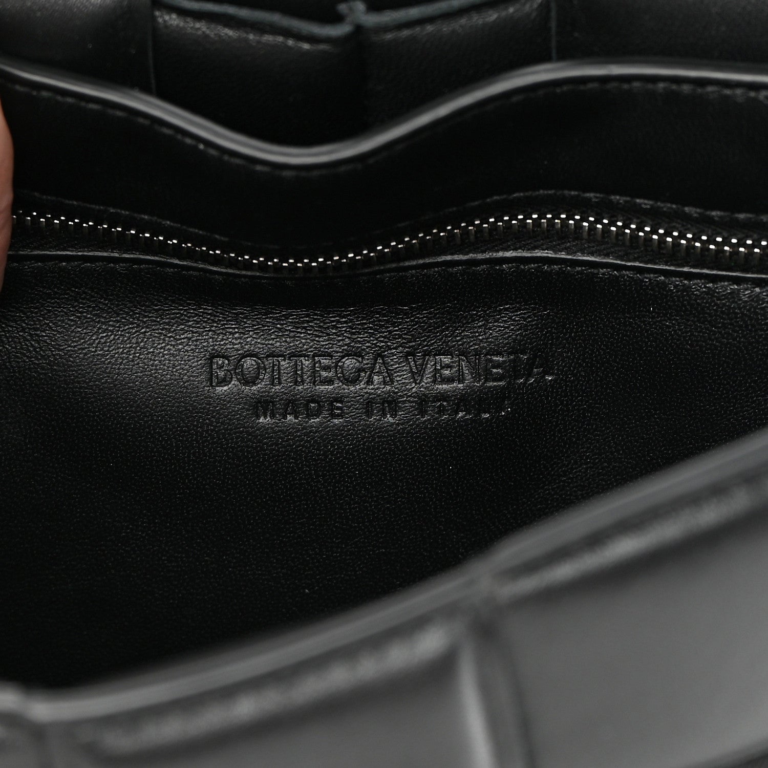 Bottega Veneta Lambskin Maxi Intreccio Padded Chain Cassette Crossbody Bag Black 5 of 11