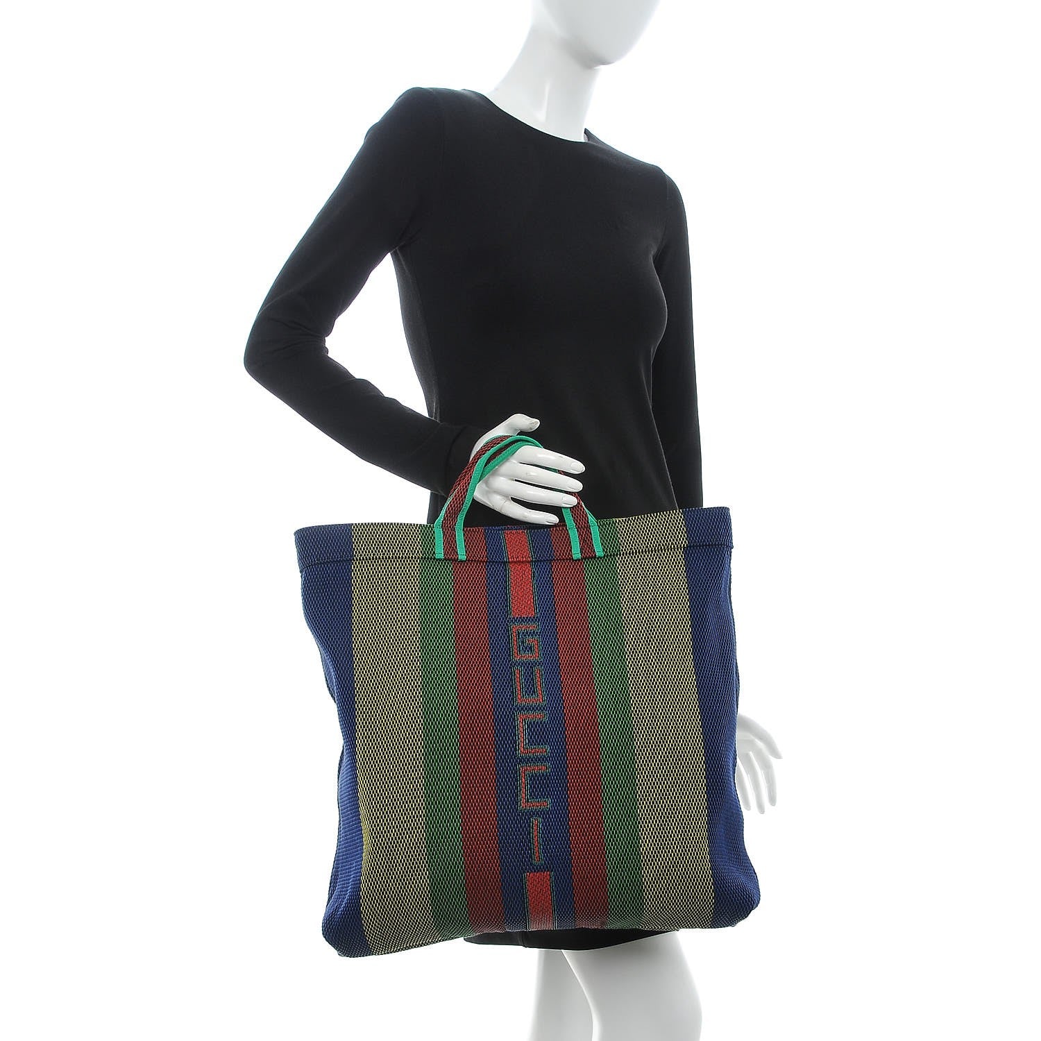 Gucci Woven Rubber Tote Multicolor 2 of 8