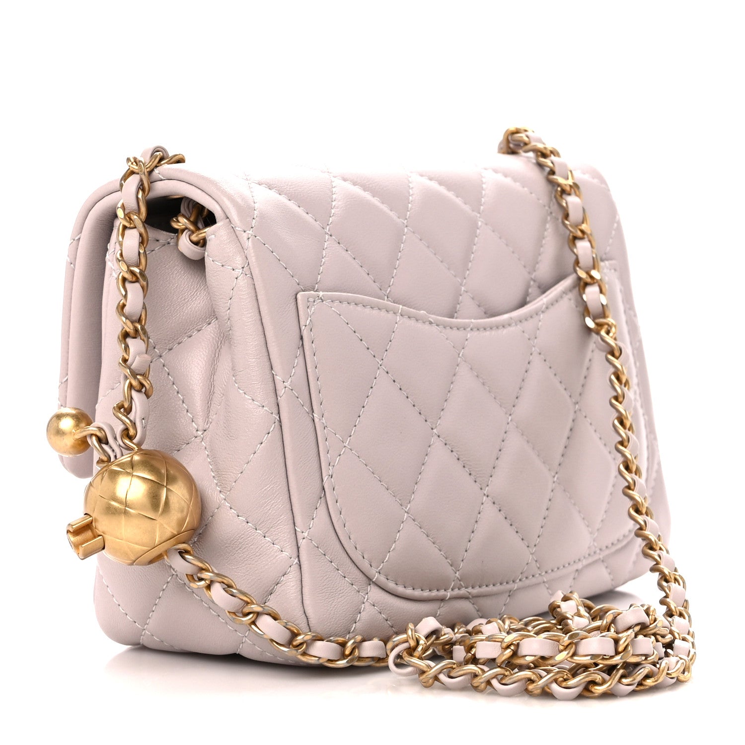 Chanel Lambskin Quilted Mini Pearl Crush Flap Light Purple 3 of 11