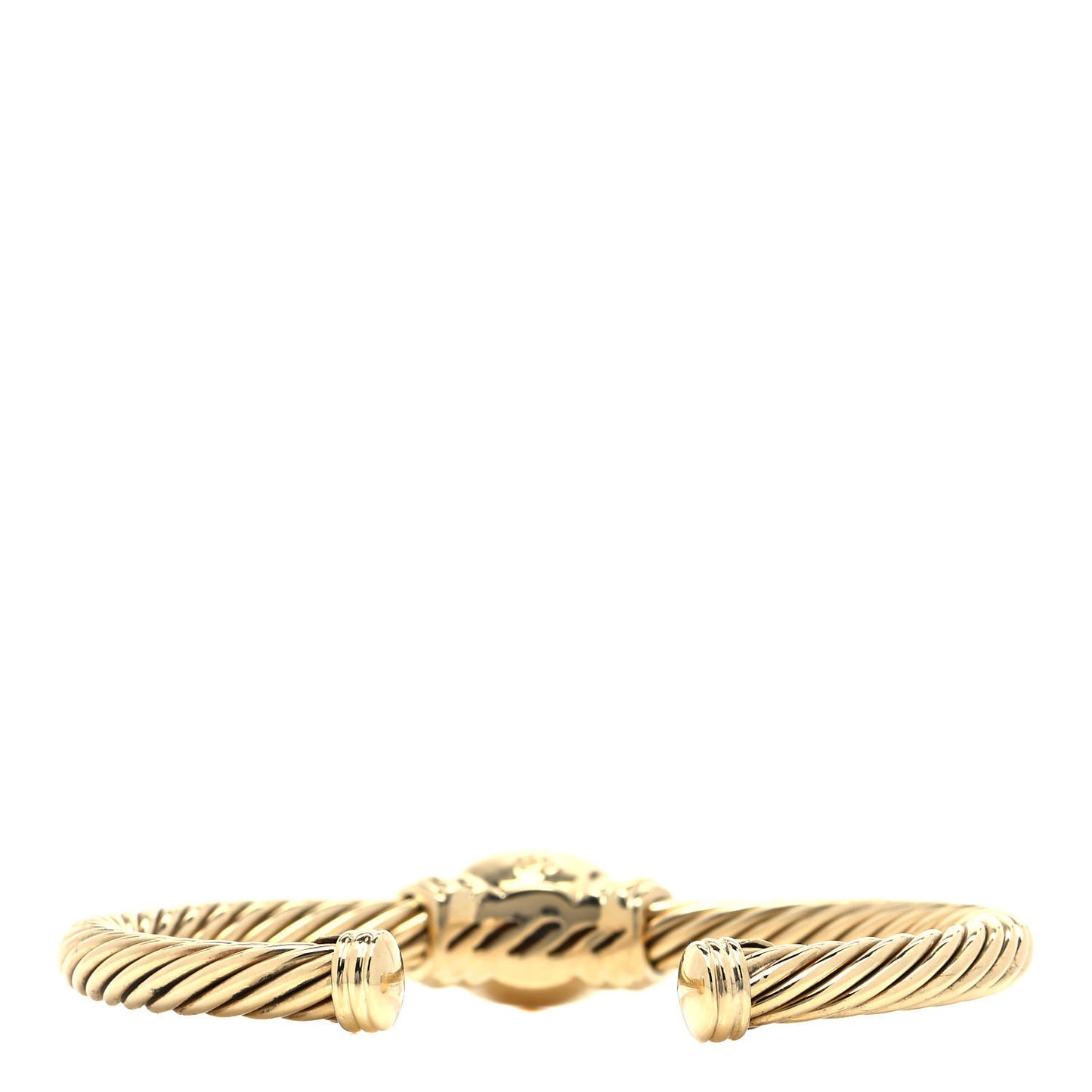 18K Yellow Gold Blue Topaz 5mm Noblesse Cable Bracelet