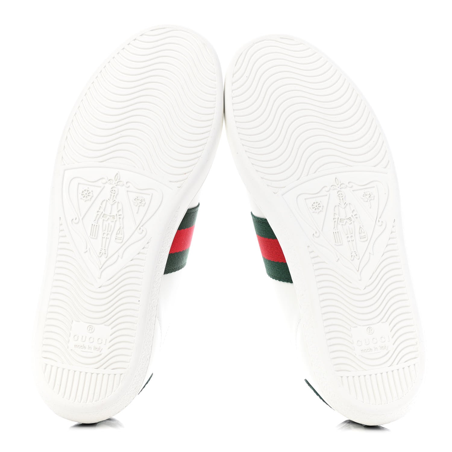 Gucci Calfskin Crocodile Web Womens Ace Sneakers 36 White Green 4 of 5