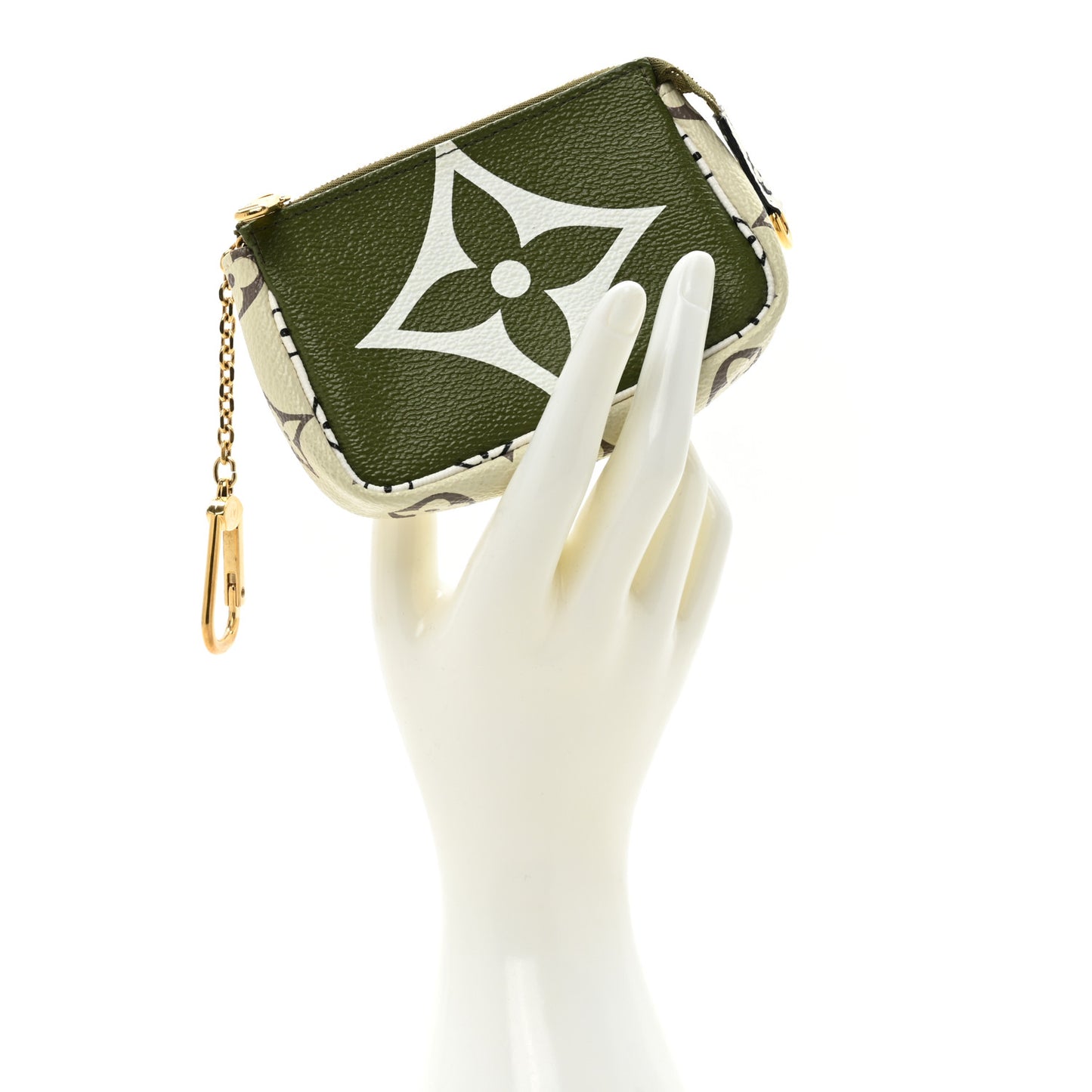 Monogram Giant Micro Pochette Accessories Kaki White