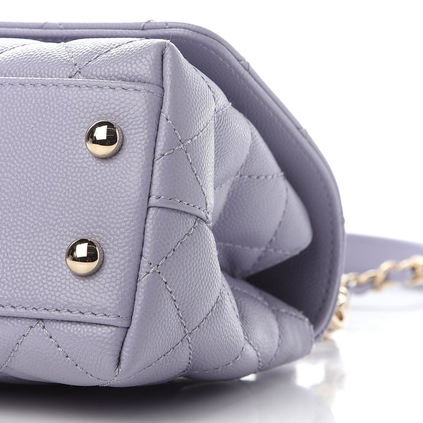 Caviar Quilted Extra Mini Coco Handle Flap Light Purple