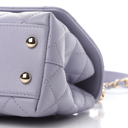 Chanel Caviar Quilted Extra Mini Coco Handle Flap Light Purple 8 of 8