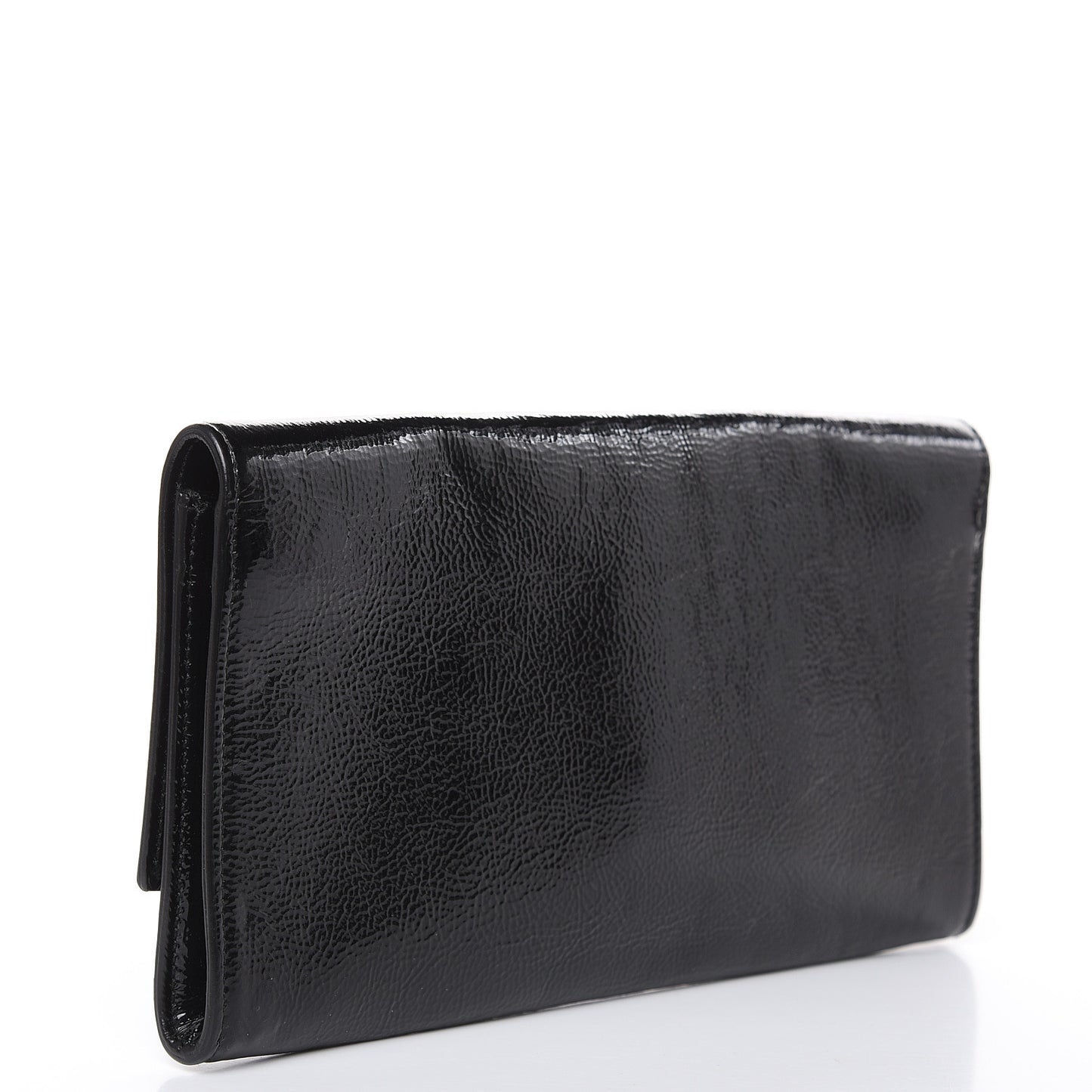 Textured Patent Monogram Small Belle De Jour Clutch Black