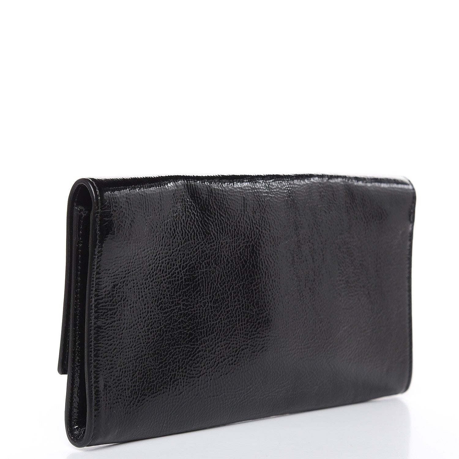 Saint Laurent Textured Patent Monogram Small Belle De Jour Clutch Black 3 of 9