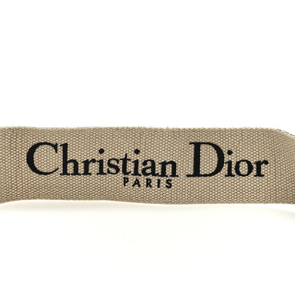 Christian Dior Canvas Embroidered Shoulder Strap Blue 3 of 4