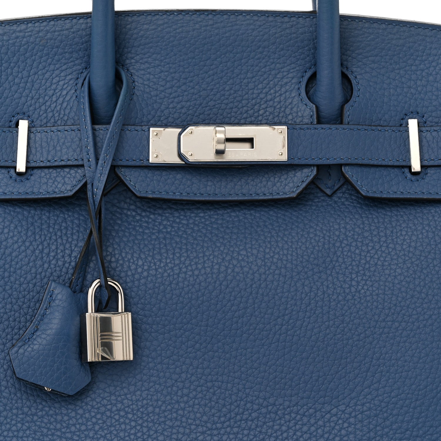 Hermes Taurillon Clemence Birkin 30 Bleu Agate 8 of 10