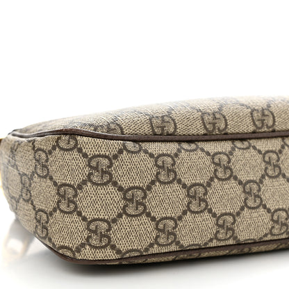 Gucci GG Supreme Monogram Textured Dollar Calfskin Web Small Ophidia GG Handbag Beige Ebony New Acero 9 of 10