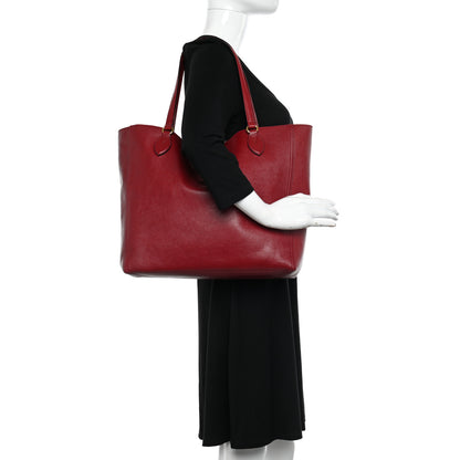 Gucci New Sakai Calfskin Lux Medium Dahlia Tote New Cherry Red 2 of 17