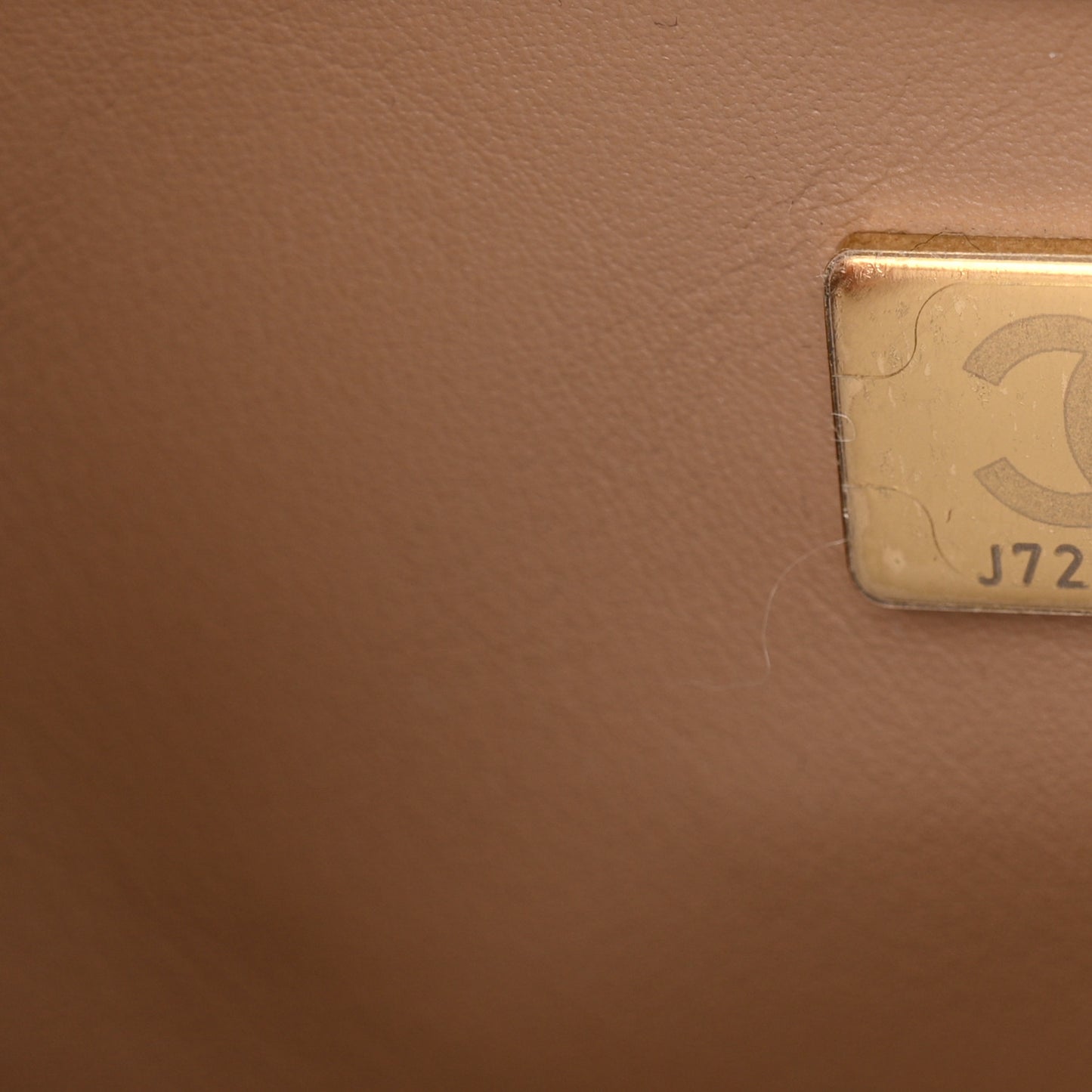 Lambskin Quilted Mini Pearl Crush Flap Dark Beige