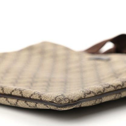 Gucci GG Supreme Monogram Medium Flat Messenger Bag Dark Brown 9 of 12