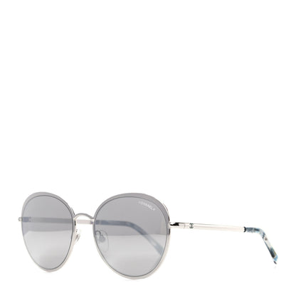 Chanel Metal Spring Round Sunglasses 4206 Silver 1 of 8