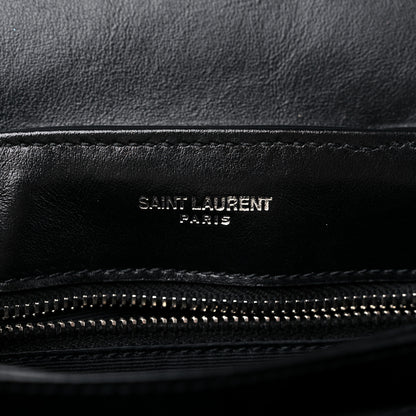 Saint Laurent Calfskin Y Quilted Monogram Toy Loulou Crossbody Bag Black 6 of 9