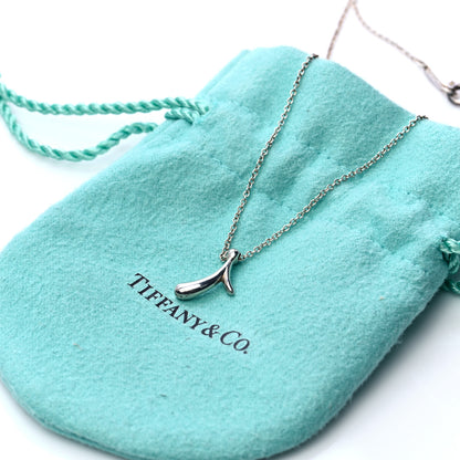 Tiffany Sterling Silver Elsa Peretti Letter I Pendant Necklace 6 of 6