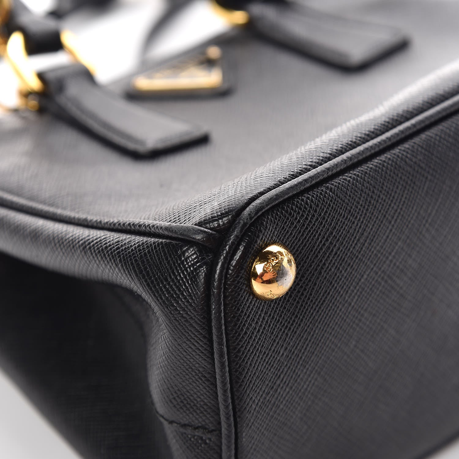 Prada Saffiano Lux Micro Galleria Double Zip Tote Black 10 of 19