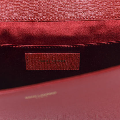 Saint Laurent Textured Calfskin Classic Y Ligne Clutch Red 8 of 9
