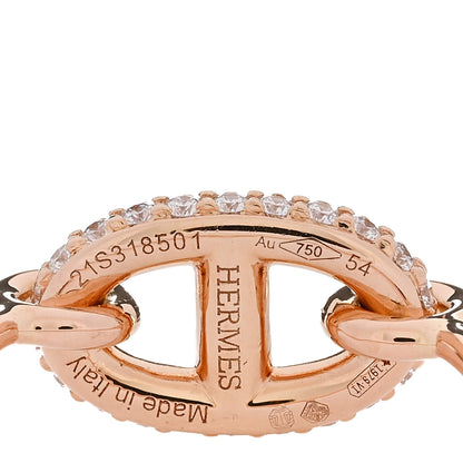 Hermes 18K Rose Gold Diamond Farandole Ring 54 6.75 4 of 5