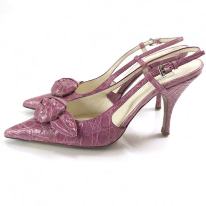 Prada Crocodile Rosette Pumps 37.5 2 of 8