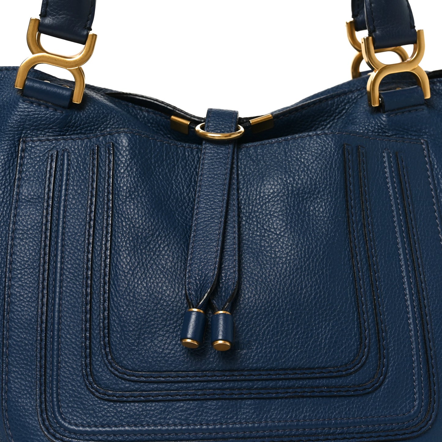 Calfskin Large New Marcie Tote Royal Navy